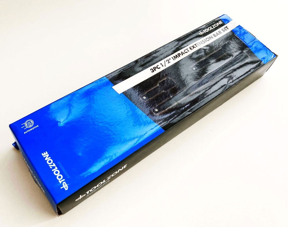 IMPACT EXTENSION BAR SET 1/2 DRIVE 3 PIECES 75mm 125mm 250mm CRV - TOOLZONE KDPSS236