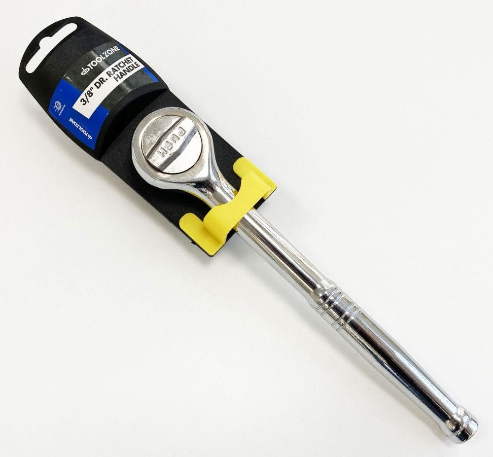 RATCHET HANDLE 3/8 DRIVE POLISHED CHROME QUICK RELEASE - TOOLZONE KDPSS240