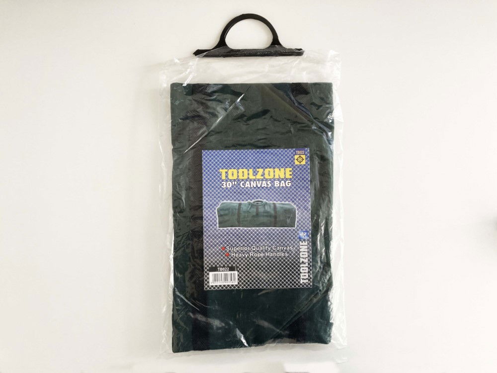 TOOLBAG 30 CANVAS ROPE HANDLE ZIP CLOSURE WATER RESISTANT - TOOLZONE KDPTB022