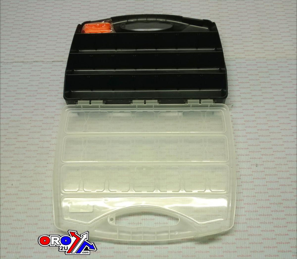 ORGANISER 320mm 22 SECTION WITH INTERCHANGEABLE DIVIDERS AND CLEAR LID - TOOLZONE KDPTB090