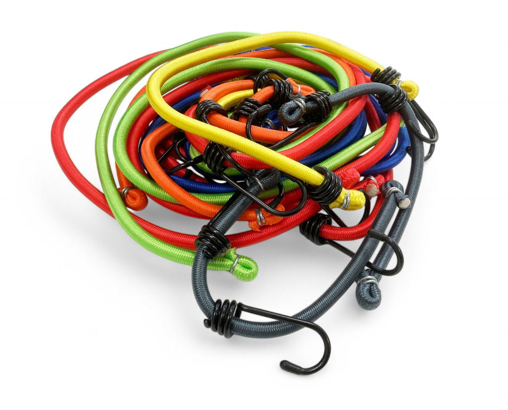 BUNGEE SET 12PC ASSORTED 8mm 300mm 450mm 600mm 750mm 900mm 1300mm - TOOLZONE KDPTD007