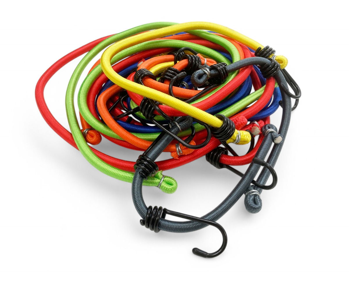 BUNGEE SET 12PC ASSORTED 8mm 300mm 450mm 600mm 750mm 900mm 1300mm - TOOLZONE KDPTD007