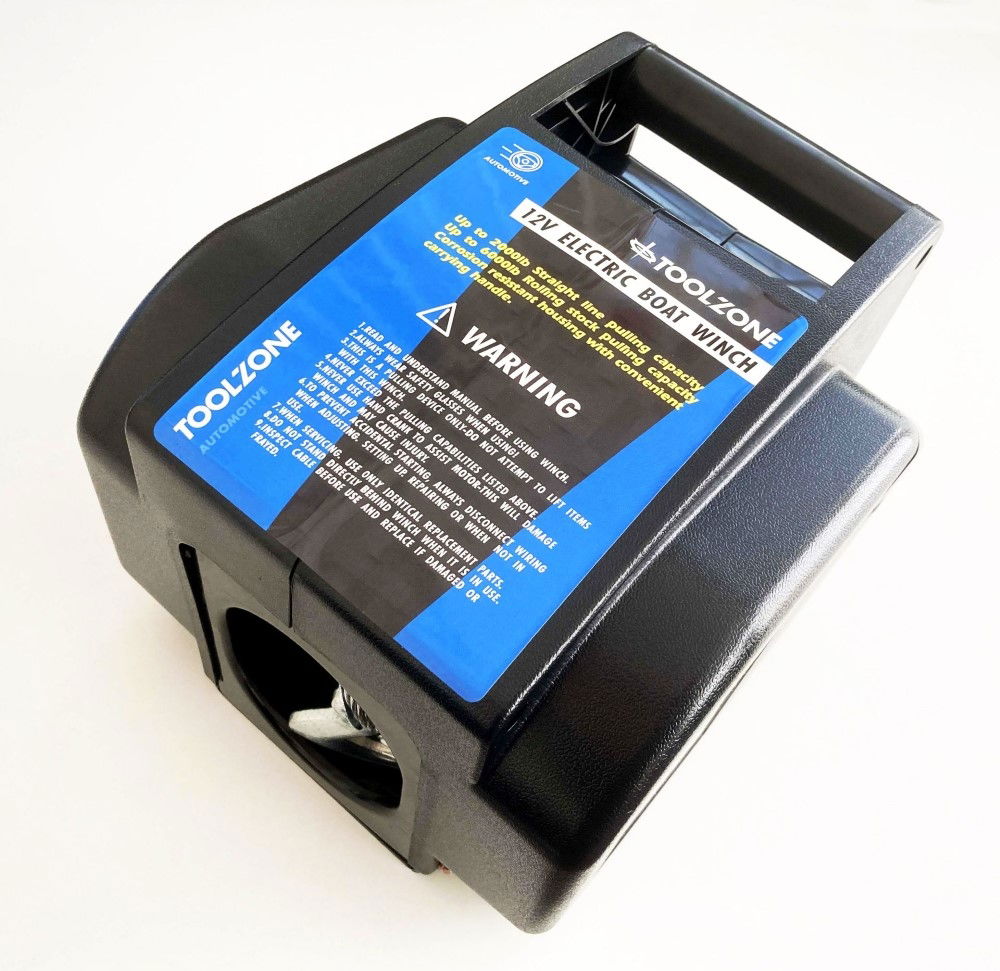 ELECTRIC BOAT WINCH 12v 6000lb ROLLING 2000lb STRAIGHT PULL - TOOLZONE KDPTD024