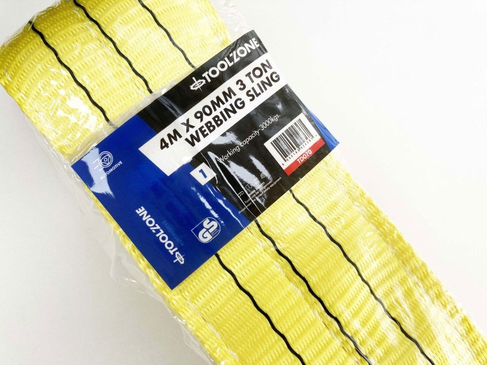 WEBBING SLING 4m x 90mm 3 TON CAPACITY - TOOLZONE KDPTD070