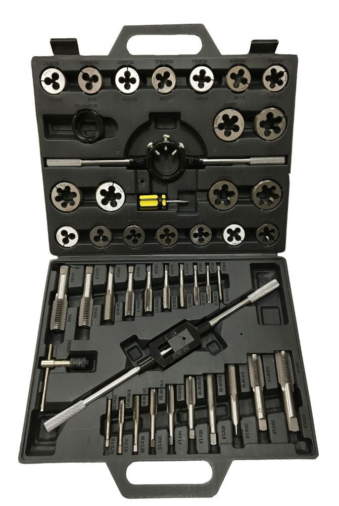 TAP AND DIE SET UNF/UNC 45 PIECE TUNGSTEN - TOOLZONE KDPTP100