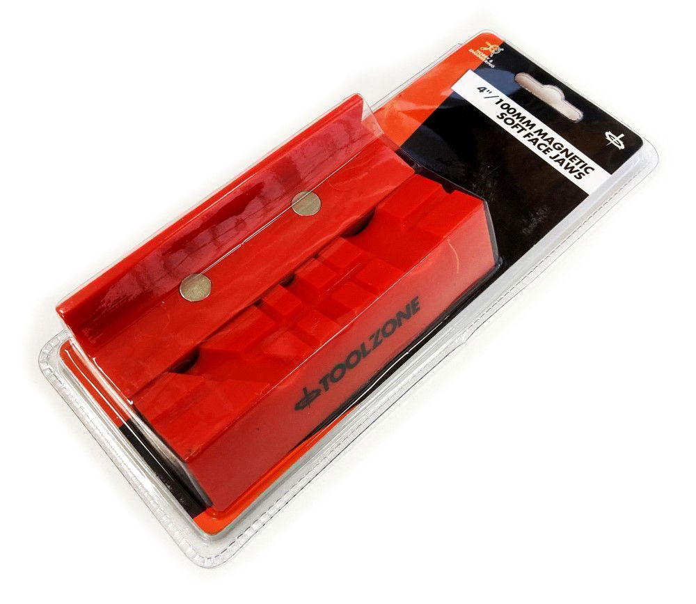 MAGNETIC SOFT VICE JAWS 4 TPU MULTI GROOVE NON-MARKING - TOOLZONE KDPVC047