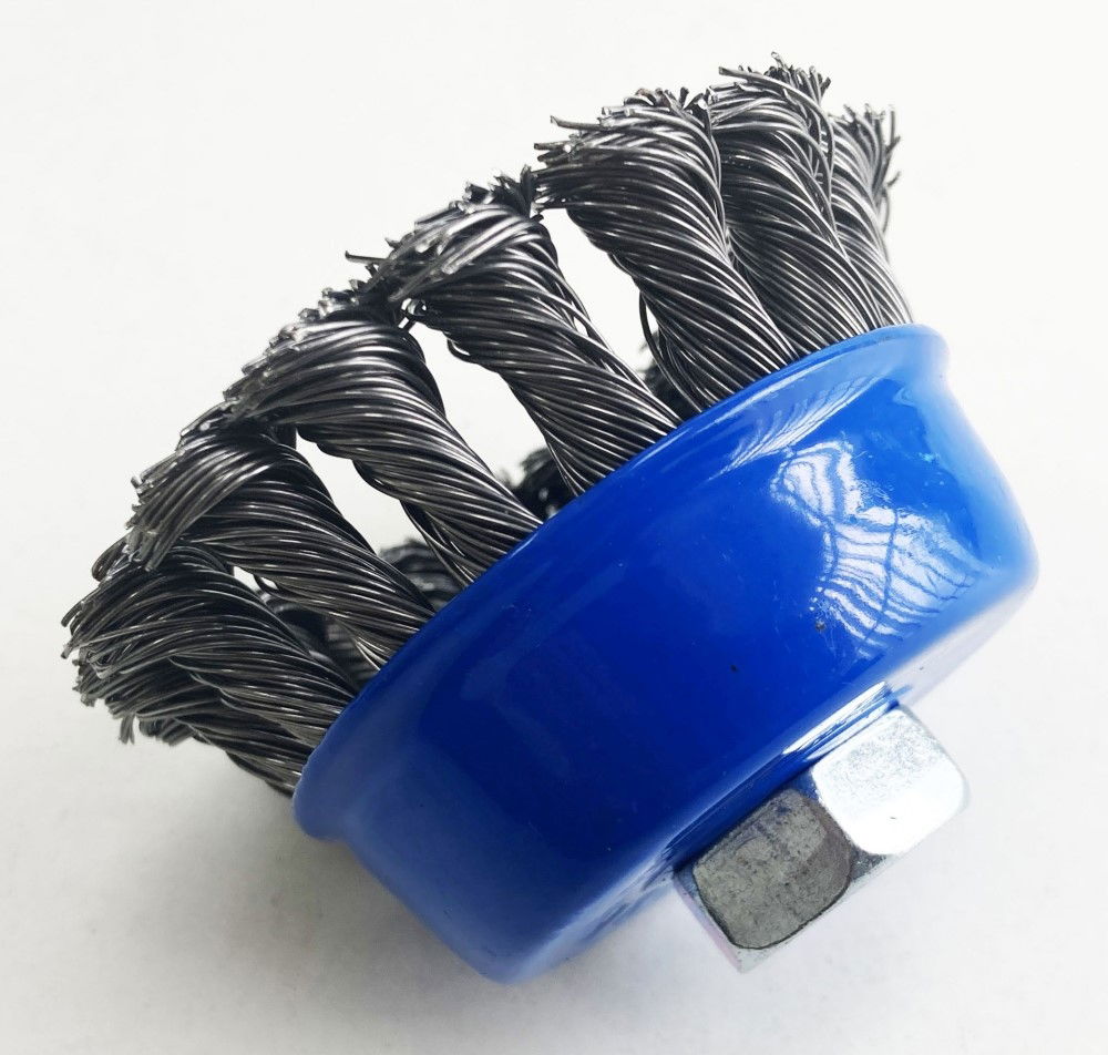 TWIST KNOT WIRE CUP BRUSH 3 M14 THREAD - TOOLZONE KDPWB001