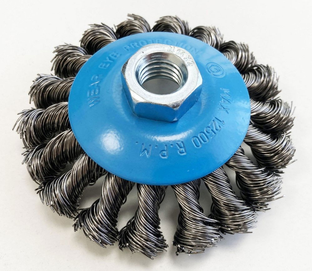 SEMI FLAT KNOT WIRE WHEEL 4 M14 - TOOLZONE KDPWB005