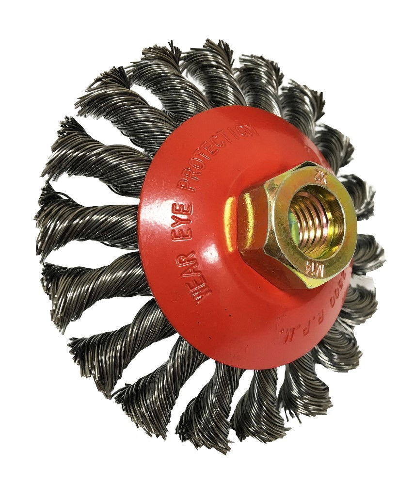 SEMI FLAT WIRE WHEEL PROFESSIONAL M14 100mm - TOOLZONE KDPWB006
