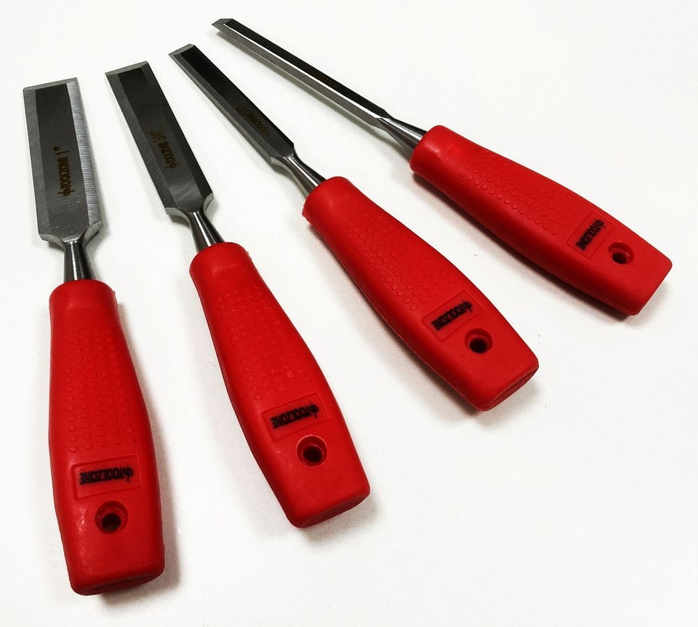 CHISEL SET PLASTIC HANDLE 4PC 1/4, 1/2, 3/4, 1 - TOOLZONE KDPWW040