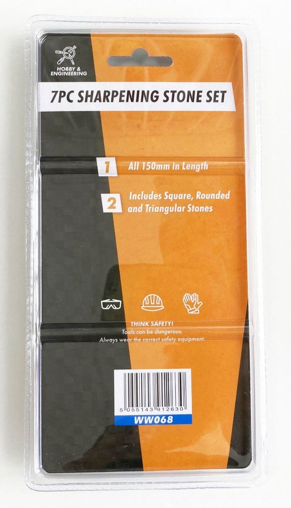 SHARPENING STONE SET 7PC 6 180 AND 240 GRIT MIXED SHAPES - TOOLZONE KDPWW068