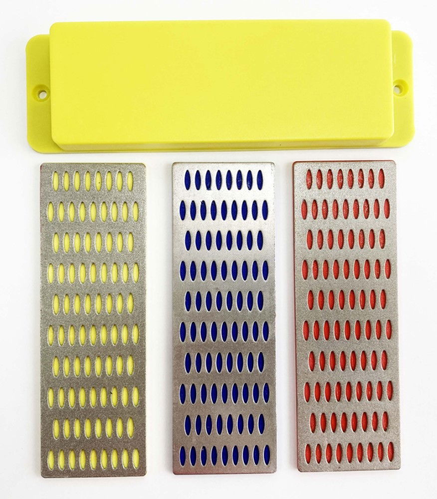 WHETSTONE DIAMOND 3PC 6 x 2 180 280 400 GRIT WITH HOLDER - TOOLZONE KDPWW069