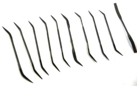 NEEDLE FILE SET RIFFLER 10PC 140mm VARIOUS SHAPES WITH POUCH - TOOLZONE KDPWW085