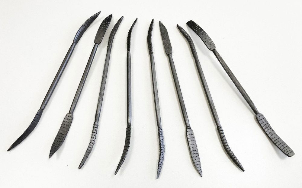 RIFFLER WOOD RASP SET 8PC 8 DOUBLE ENDED VARIOUS SHAPES WITH POUCH - TOOLZONE KDPWW098