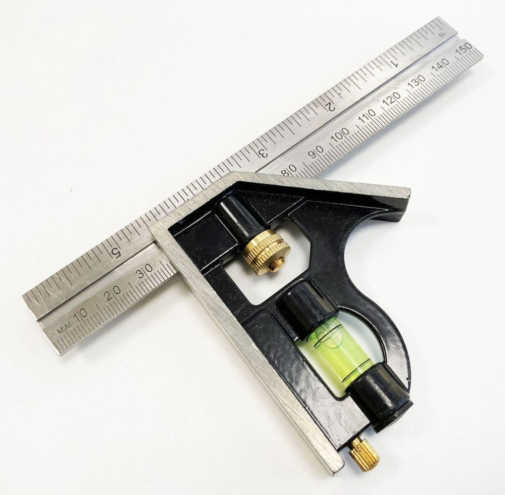 COMBINATION SQUARE 6 ALUMINIUM DUAL MARKED IMPERIAL METRIC - TOOLZONE KDPWW144