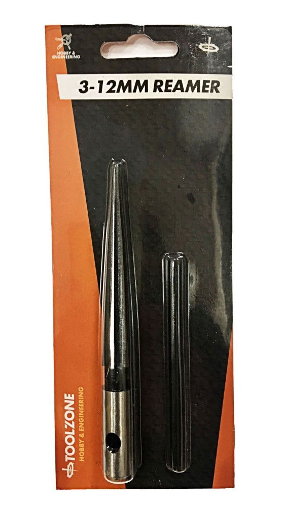 TAPERED REAMER 3-12mm BEARING STEEL 125mm LENGTH - TOOLZONE KDPWW190