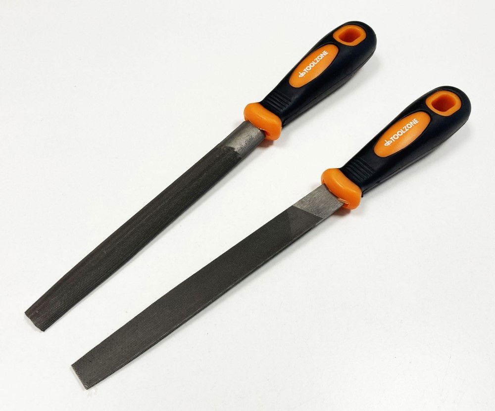 FILE SET 2PC 150mm T12 SOFT GRIP FLAT AND HALF ROUND - TOOLZONE KDPWW210