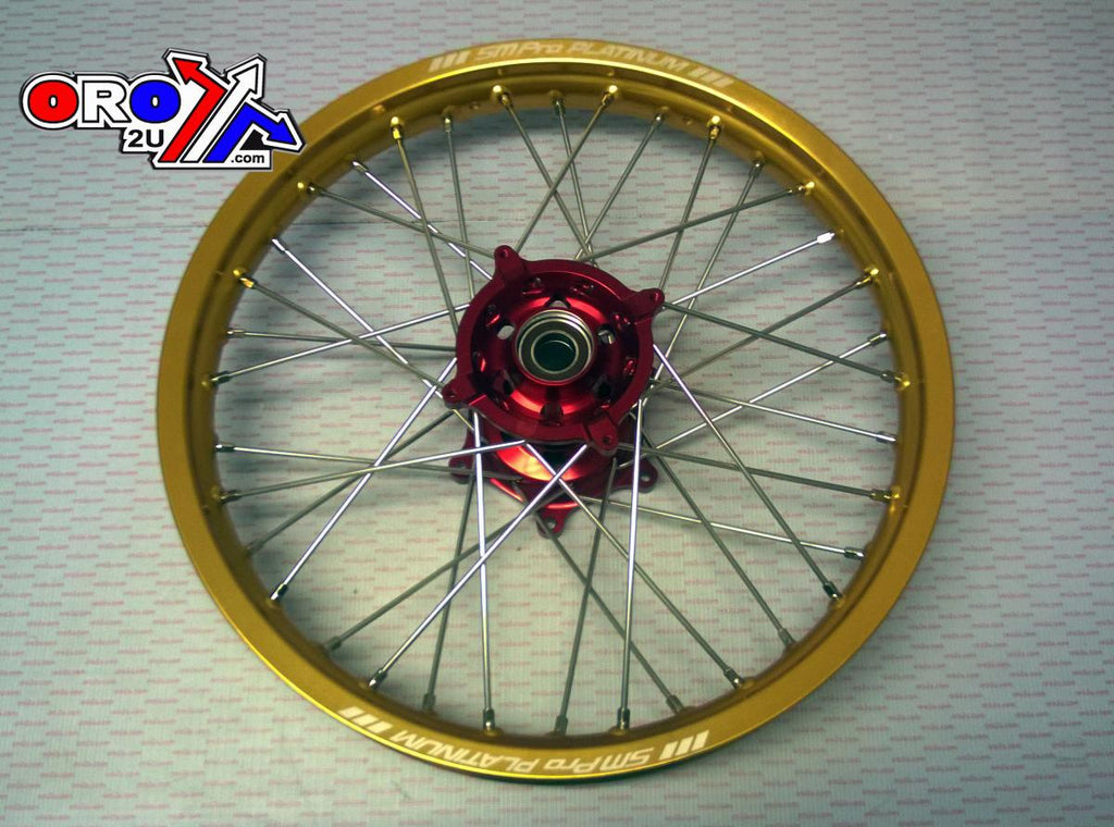 19x1.85 WHEEL HON GLOSS RED HUB,GLOSS GOLD RIM, GLOSS GOLD RIM / GLOSS RED HUB MX-9114, SP047.03.82.02.99
