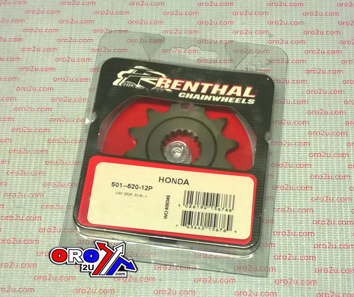 FRONT SPROCKET RENTHAL HONDA CRF250R 18, RENTHAL 501-520-12P, 501--520-12P