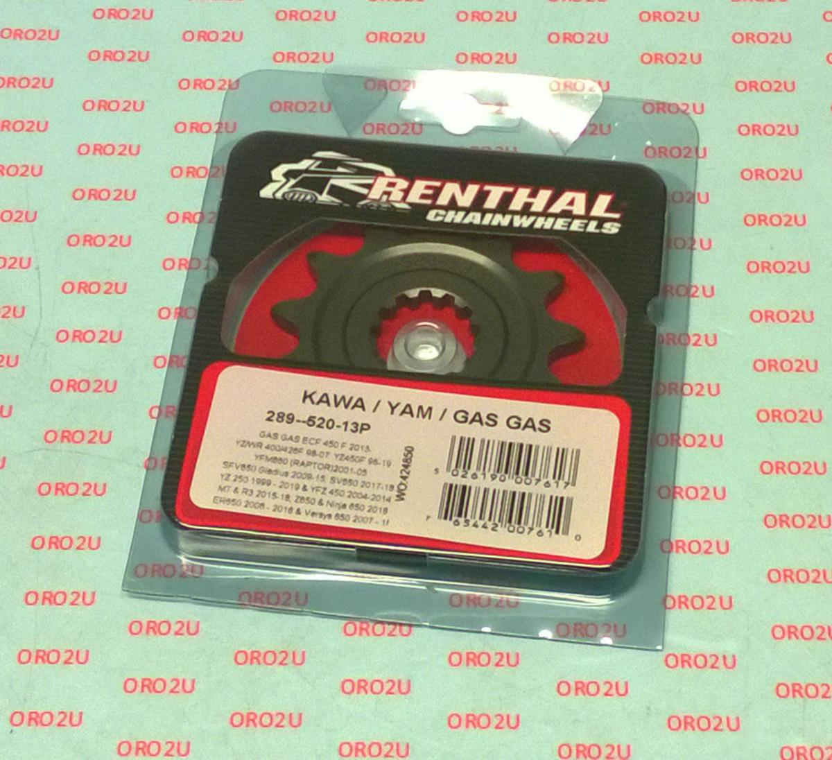 FRONT SPROCKET RENTHAL 289, KAWA/YAM/GAS GAS 289-520-13P