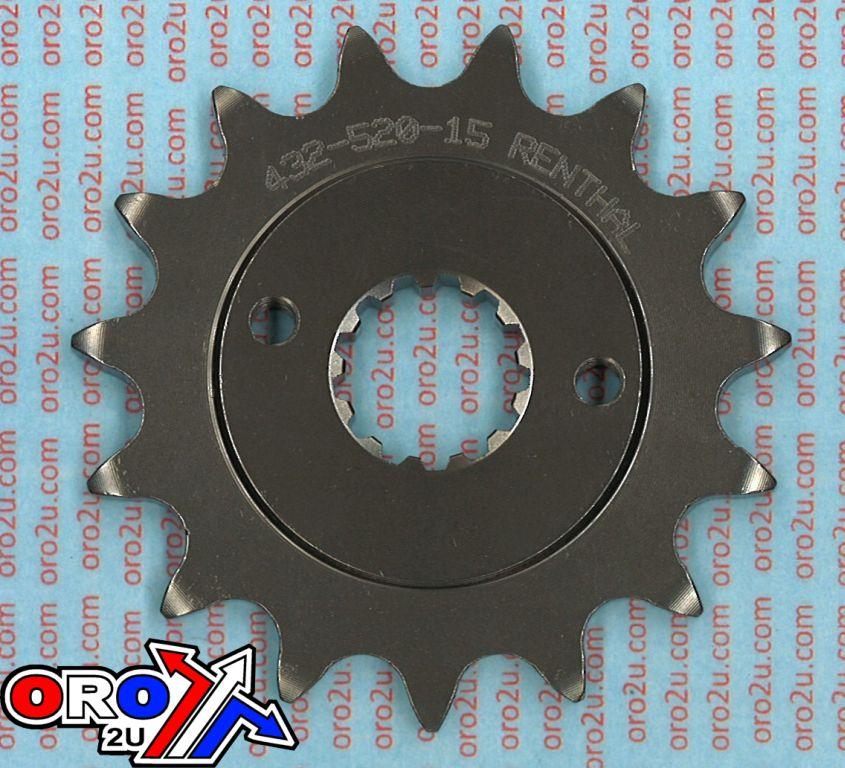 FRONT SPROCKET RENTHAL 432, SUZUKI/KAWASAKI ATV 432-520-15, 432--520-15GP
