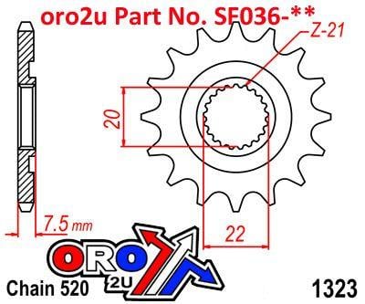 FRONT SPROCKET RENTHAL 439, HONDA 439--520-14P, 43952014