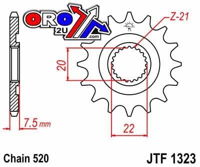 FRONT SPROCKET JTF1322.14 520