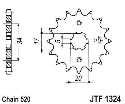 FRONT SPROCKET 12 [JTF1324.12] 520, PSYCHIC AT-54712