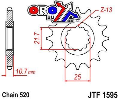 FRONT SPROCKET JTF1595.15 JT