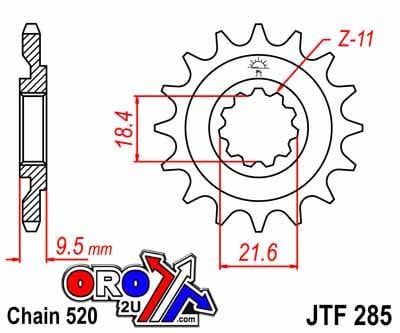 FRONT SPROCKET JTF285.14 JT JF28514