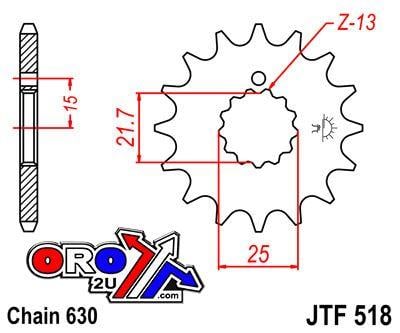 FRONT SPROCKET JTF518.13 JT