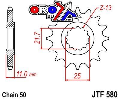 FRONT SPROCKET JTF580.16 JT