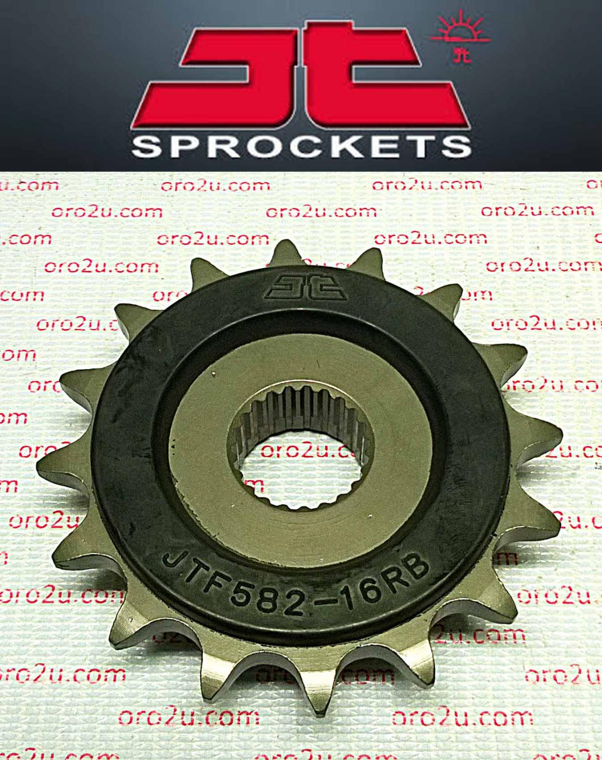 FRONT SPROCKET JTF582.16RB JT, OE Rubber Cushioned