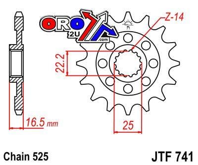FRONT SPROCKET JTF741.14 JT