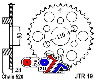 REAR SPROCKET JTR19.36 JT 520
