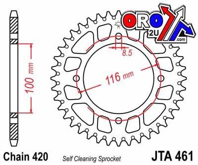 REAR SPROCKET ALLOY SIL 4-HOLE, JTA461.48 7075-T6 Aluminium