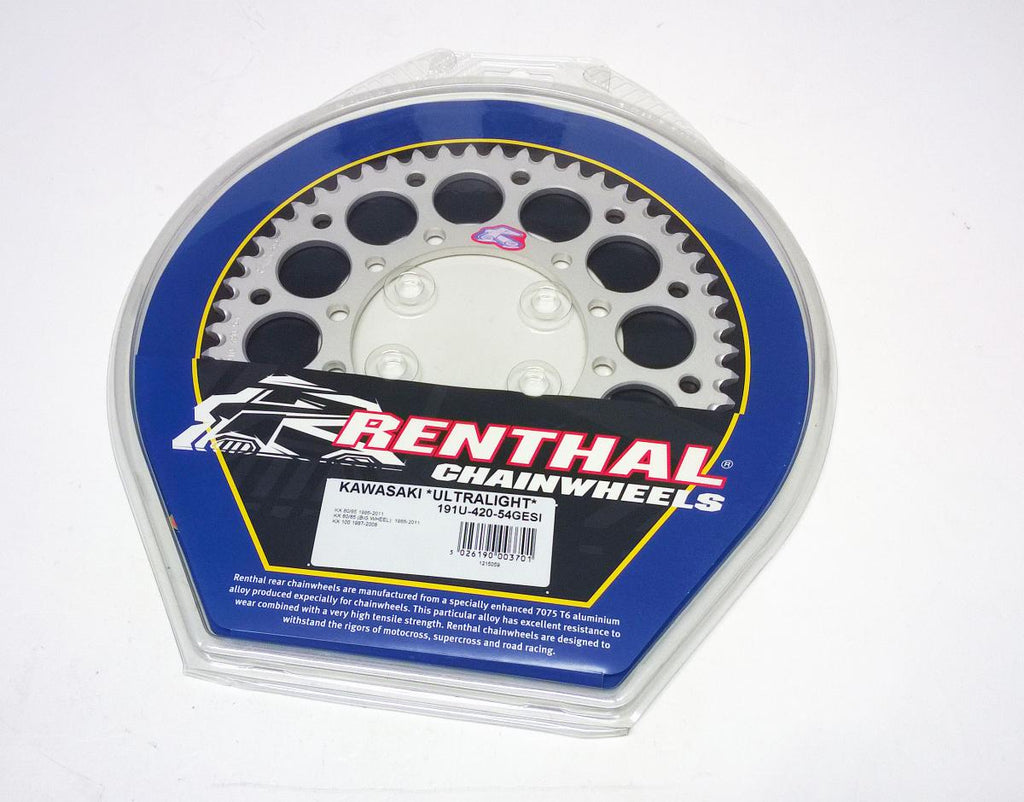REAR SPROCKET ALLOY SI RENTHAL, ULTRALITE 191U-420-54GESI SILVER
