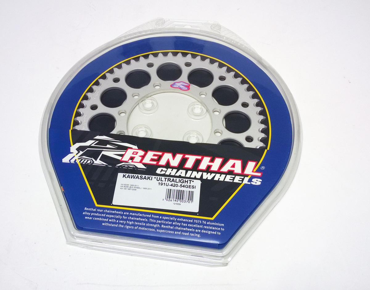 REAR SPROCKET ALLOY SI RENTHAL, ULTRALITE 191U-420-54GESI SILVER