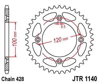 REAR SPROCKET JTR1140.50 JT