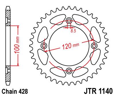 REAR SPROCKET JTR1140.54 JT