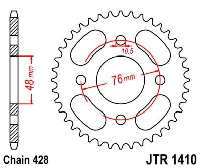 REAR SPROCKET JTR1410.50 JT