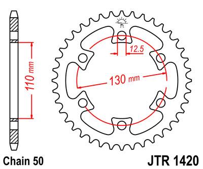 REAR SPROCKET JTR1420.40 JT
