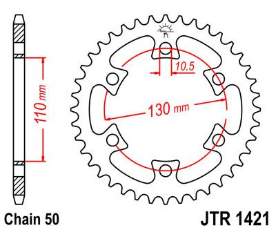 REAR SPROCKET JTR1421.40 JT