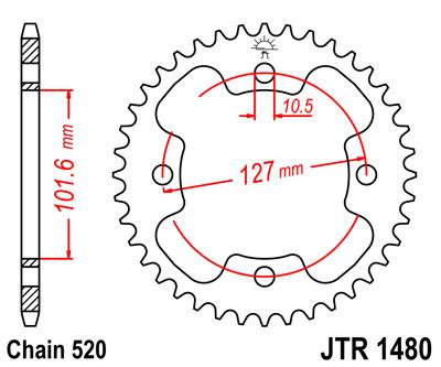 REAR SPROCKET JTR1480.38 JT