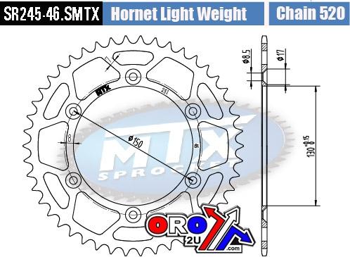 REAR SPROCKET STEEL HARD LIGHT 11H-428-46 245/251-46