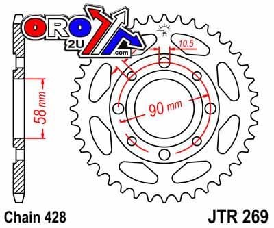 REAR SPROCKET JTR269.41 JT 428