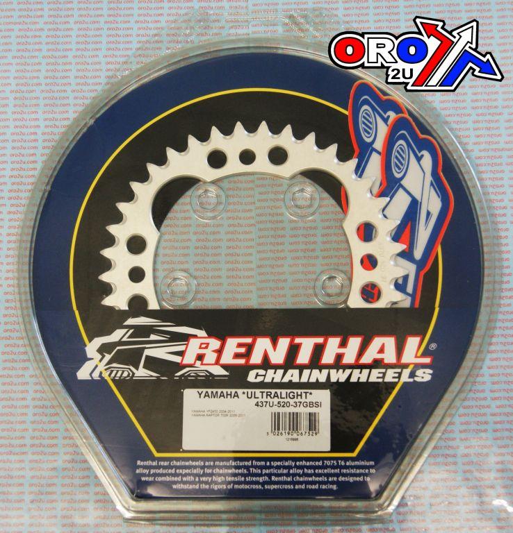 REAR SPROCKET RENTHAL YAM, ULTRALITE 437U-520-39GBSI SILVER