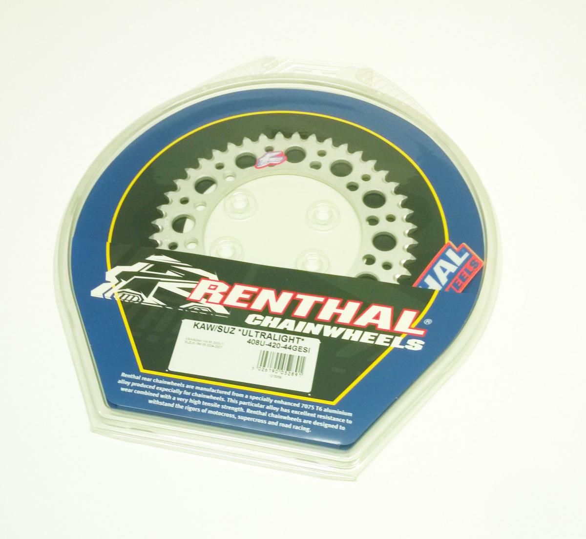 REAR SPROCKET ALLOY RENTHAL, ULTRALITE 408U-420-48GESI SILVER
