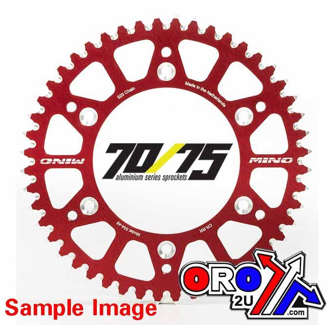 MINO REAR SPROCKET ALLOY RED, 25-423-520-49 RED