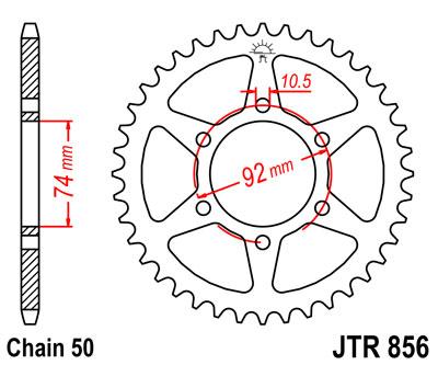 REAR SPROCKET JTR856.45 JT